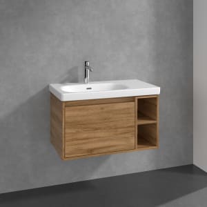 Villeroy & Boch Skyla Waschtisch mit Unterschrank 80 cm, 1 Auszug, Stauraum rechts