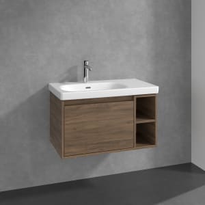 Villeroy & Boch Skyla Waschtisch mit Unterschrank 80 cm, 1 Auszug, Stauraum rechts