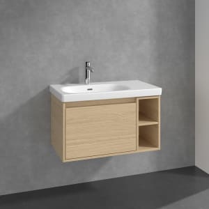 Villeroy & Boch Skyla Waschtisch mit Unterschrank 80 cm, 1 Auszug, Stauraum rechts