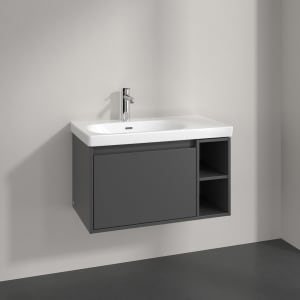 Villeroy & Boch Skyla Waschtisch mit Unterschrank 80 cm, 1 Auszug, Stauraum rechts