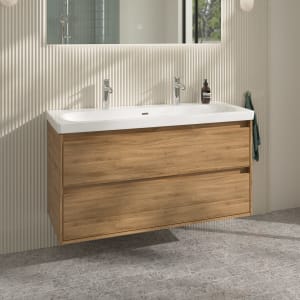 Villeroy & Boch Skyla Doppel-Waschtisch mit Unterschrank 120 cm, 2 Auszüge