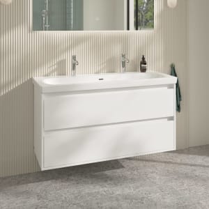 Villeroy & Boch Skyla Doppel-Waschtisch mit Unterschrank 120 cm, 2 Auszüge