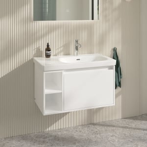 Villeroy & Boch Skyla Waschtisch mit Unterschrank 80 cm, 1 Auszug, Stauraum links