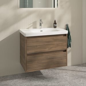 Villeroy & Boch Skyla Waschtisch mit Unterschrank 80 cm, 2 Auszüge