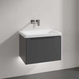 Villeroy & Boch Subway 3.0 Badmöbel-Set 65 cm mit Beleuchtung, Griff in Möbelfarbe, 1 Auszug