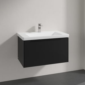 Villeroy & Boch Subway 3.0 Badmöbel-Set 80 cm, Griff volcano black, 1 Auszug