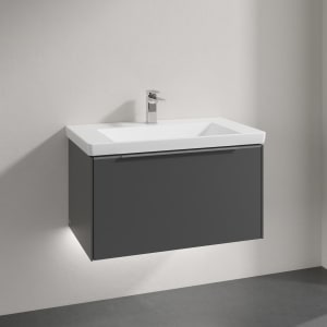 Villeroy & Boch Subway 3.0 Badmöbel-Set 80 cm mit Beleuchtung, 1 Auszug