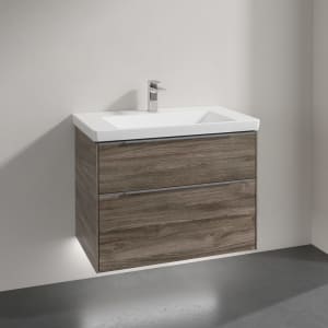 Villeroy & Boch Subway 3.0 Badmöbel-Set 80 cm mit Beleuchtung, 2 Auszüge