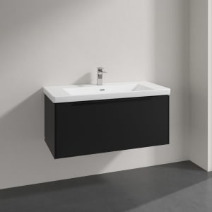 Villeroy & Boch Subway 3.0 Badmöbel-Set 100 cm, Griff volcano black, 1 Auszug