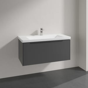 Villeroy & Boch Subway 3.0 Badmöbel-Set 100 cm, Griff in Möbelfarbe, 1 Auszug