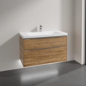 Villeroy & Boch Subway 3.0 Badmöbel-Set 100 cm mit Beleuchtung, 2 Auszüge