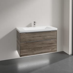 Villeroy & Boch Subway 3.0 Badmöbel-Set 100 cm mit Beleuchtung, 2 Auszüge