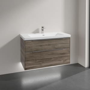 Villeroy & Boch Subway 3.0 Badmöbel-Set 100 cm mit Beleuchtung, 2 Auszüge