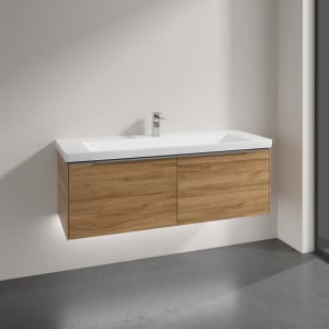 Villeroy & Boch Subway 3.0 Badmöbel-Set 130 cm mit Beleuchtung, 2 Auszüge