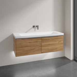 Villeroy & Boch Subway 3.0 Badmöbel-Set 130 cm mit Beleuchtung, 2 Auszüge