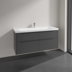 Villeroy & Boch Subway 3.0 Badmöbel-Set 130 cm, Griff in Möbelfarbe, 4 Auszüge