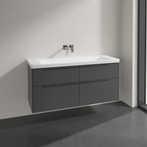 Villeroy & Boch Subway 3.0 Badmöbel-Set 130 cm, Griff in Möbelfarbe, 4 Auszüge