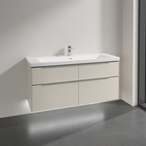 Villeroy & Boch Subway 3.0 Badmöbel-Set 130 cm mit Beleuchtung, 4 Auszüge