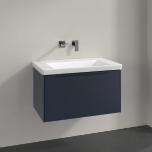 Villeroy & Boch Subway 3.0 Badmöbel-Set 80 cm, Griff in Möbelfarbe, 1 Auszug