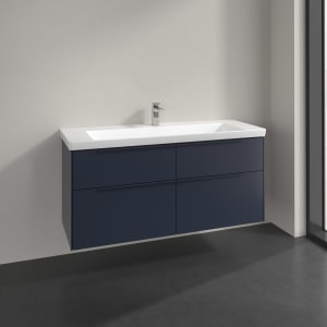Villeroy & Boch Subway 3.0 Badmöbel-Set 130 cm, Griff in Möbelfarbe, 4 Auszüge