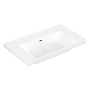Villeroy & Boch Subway 3.0 Schrankwaschtisch 80 cm, ohne Hahnloch, mit Überlauf