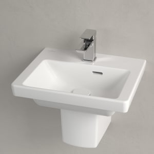 Villeroy & Boch Subway 3.0 Handwaschbecken 45 cm, mit 1 Hahnloch, mit Überlauf