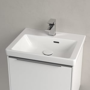 Villeroy & Boch Subway 3.0 Handwaschbecken 50 cm, für Möbelmontage, mit 1 Hahnloch, mit Überlauf