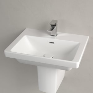 Villeroy & Boch Subway 3.0 Waschtisch 55 cm, mit 1 Hahnloch, mit Überlauf