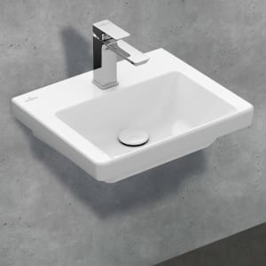 Villeroy & Boch Subway 3.0 Handwaschbecken 45 cm, mit 1 Hahnloch, ohne Überlauf