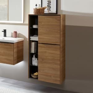 Villeroy & Boch Subway 3.0 Mittelschrank 57,4 x 120 cm mit 1 offenen Fach und 2 Türen, Anschlag rechts