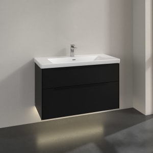 Villeroy & Boch Subway 3.0 Waschtischunterschrank 97,3 cm, 2 Auszüge, mit LED-Beleuchtung