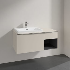 Villeroy & Boch Subway 3.0 Badmöbel-Set 100,1 cm, Waschbecken links mit CeramicPlus