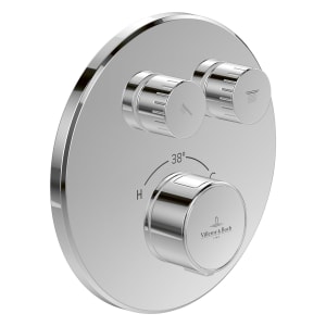 Villeroy & Boch Universal Unterputz-Badethermostat mit Zweiwege-Mengenregulierung, für Wanne & Dusche
