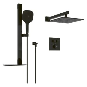Villeroy & Boch Universal Duschsystem mit Thermostat, Duschgarnitur mit 3 Strahlarten und eckige Kopfbrause (Kopie)