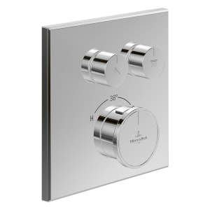 Villeroy & Boch Vea Unterputz-Badethermostat mit Zweiwege-Mengenregulierung, für Wanne & Dusche
