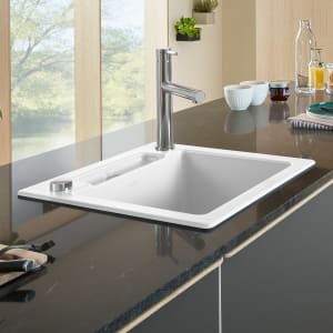 Villeroy & Boch Siluet 50 S Einbauspüle, Ablaufgarnitur mit Excenterbetätigung, reversibel