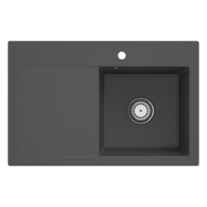 Villeroy & Boch Subway Style 45 Einbauspüle, Ablaufgarnitur mit Excenterbetätigung, Becken rechts