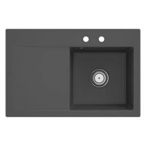 Villeroy & Boch Subway Style 45 Einbauspüle, Ablaufgarnitur mit Excenterbetätigung, Becken rechts