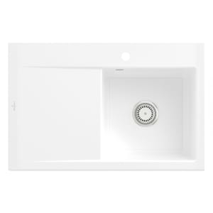 Villeroy & Boch Subway Style 45 Einbauspüle, Ablaufgarnitur mit Excenterbetätigung, Becken rechts