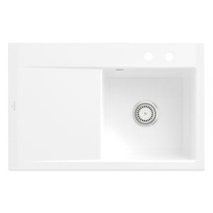 Villeroy & Boch Subway Style 45 Einbauspüle, Ablaufgarnitur mit Excenterbetätigung, Becken rechts