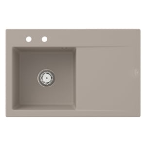 Villeroy & Boch Subway Style 45 Einbauspüle, Ablaufgarnitur mit Handbetätigung, Becken links