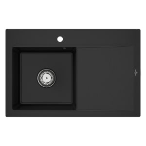 Villeroy & Boch Subway Style 45 Einbauspüle, Ablaufgarnitur mit Handbetätigung, Becken links