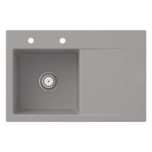 Villeroy & Boch Subway Style 45 Einbauspüle, Ablaufgarnitur mit Handbetätigung, Becken links