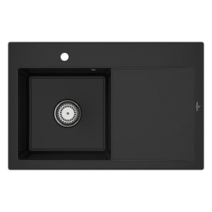 Villeroy & Boch Subway Style 45 Einbauspüle, Ablaufgarnitur mit Excenterbetätigung, Becken links