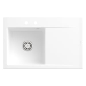 Villeroy & Boch Subway Style 45 Einbauspüle, Ablaufgarnitur mit Excenterbetätigung, Becken links