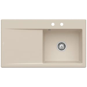 Villeroy & Boch Subway Style 50 Einbauspüle, Ablaufgarnitur mit Handbetätigung, Becken rechts