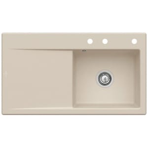 Villeroy & Boch Subway Style 50 Einbauspüle, Ablaufgarnitur mit Handbetätigung, Becken rechts