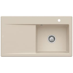 Villeroy & Boch Subway Style 50 Einbauspüle, Ablaufgarnitur mit Handbetätigung, Becken rechts