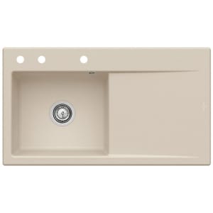 Villeroy & Boch Subway Style 50 Einbauspüle, Ablaufgarnitur mit Handbetätigung, Becken links