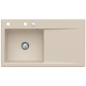 Villeroy & Boch Subway Style 50 Einbauspüle, Ablaufgarnitur mit Excenterbetätigung, Becken links